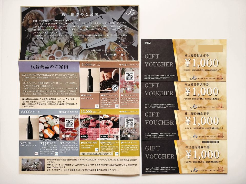 ジェイグループ,株主優待